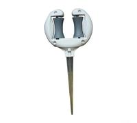 Soporte de guía de manguera de jardín con rodillo superior, soporte de manguera de césped de metal de 27 cm para macizos de flores, enredos y daños en plantas, color blanco