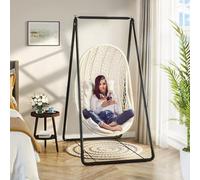 Soporte de hamaca solamente, soporte de hamaca portátil resistente de 100 kg, para jardín o interior/exterior, marco de hamaca plegable de acero en forma de A, resistente a la intemperie, soporte para