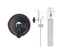 Soporte de herramienta de nivelación, ventosa, soporte nivelador ajustable con burbuja para pared, suelo, techo, aleación de aluminio y silicona