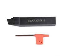 Soporte de herramientas de torneado externo SVJCR 2020K16 de acero al carbono con ángulo de nariz de 93 grados y vástago de 20 mm x 20 mm para aplicaciones de torno