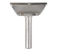 Soporte de herramientas de torno de 3.5 pulgadas para tornos de madera, soporte redondo de acero 45# con perfil curvado, accesorios de torneado para carpintería de precisión, plateado (vástago de 25