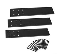 Soporte de hierro sólido resistente para encimera, soportes flotantes planos para una instalación segura y soporte de varios materiales de encimera, incluyendo mármol (12 pulgadas)