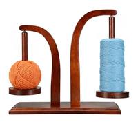 Soporte de hilo de doble eje para ganchillo, capacidad de carga máxima de 2.5 libras, giratorio de ganchillo de madera sin enredos, organizador de almacenamiento de hilo para mujeres, mamá, esposa