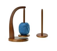 Soporte de hilo madera, herramientas tejer giratorias ganchillo, carrete magnético giratorio, bobinador bolas, Spinner rotación Para Hogar(Color 2)