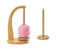Soporte de hilo madera, herramientas tejer giratorias ganchillo, carrete magnético giratorio, bobinador bolas, Spinner rotación Para Hogar(Color 1)