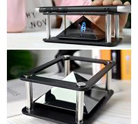 Soporte de Holograma para Teléfono Inteligente, Soporte de Exhibición Holográfico ABS 3D para Regalo de Cumpleaños (Cilíndrico)