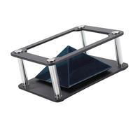 Soporte de Holograma para Teléfono Inteligente, Soporte de Pantalla Holográfica 3D Estable y Confiable para Entretenimiento de Imágenes de 360 Grados Negro (Estilo cilíndrico)