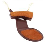 Soporte de hombro para violín 3/4-4/4 Mentonera de violín de cuero suave y hombrera Accesorios para violín Superficie lisa marrón