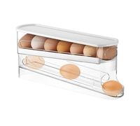 Soporte De Huevo Enrollable Para El Refrigerador - Caja De Guardianes De Huevos Con Tapa Resistente, Bandeja Apilable | Cesta De Cesta Del Organizador Del Refrigerador, Contenedor De Compartimento De