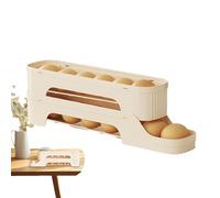 Soporte de huevo para refrigerador, organizador de huevos,Dispensador automático de rodillos de huevo - Organizadores de la despensa y almacenamiento sin deslizamiento, suministros de hornear compacto