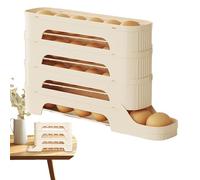 Soporte de huevo para refrigerador, organizador de huevos - Dispensador automático de rodillos de huevo | Organizadores de hogares y almacenamiento de fácil acceso y almacenamiento, suministros de hor