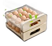 Soporte De Huevos De Encimera Contenedor, Tapa, Organización, Recolección | Dispensador Organizador Almacenamiento de Huevos de Gallina para Encimera Refrigerador Armario Despensa Cocina Casa Granja