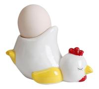 Soporte De Huevos - Soporte De Huevera De Cerámica Con Forma De Pato De Pollo | Bandeja De Exposición Lavable En Lavavajillas, Diseño Lindo De Mascotas Para Servicio De Desayuno, Decoración