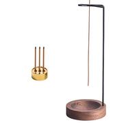 Soporte de Incienso 2 en 1, Soporte para Incienso Invertido de Madera Soporte, diseño Moderno con Bobina de Cono, 9 Agujeros Quemador,Incienso para decoración del hogar, Oficina, Yoga, meditación