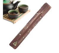 Soporte de incienso aromático, quemador de varillas para uso espiritual en el hogar, piedra lisa con bandeja de captura, elegante decoración de meditación que apoya la difusión de aromas de relajación