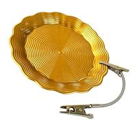 Soporte de incienso de bobina, soporte de clip de incienso portátil, quemador de base de bandeja de 5.91 pulgadas con diseño estable, soporte de metal mínimo, recogedor de cenizas compacto con