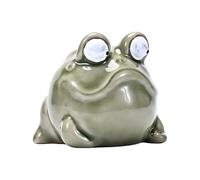 Soporte de Incienso de cerámica, Quemador de Estatua de meditación de Rana, Soporte de Varilla de aromaterapia con diseño de Captura de Cenizas, Decorativo para habitación Zen, Pieza de decorac