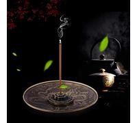 Soporte de Incienso de latón - Quemador de Incienso de Loto y dragón y Cono de fénix Soporte de Incienso con atrapasueños de Cenizas