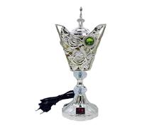 Soporte de incienso de Oriente Medio - aleación hecha a mano, quemador de incienso eléctrico, cámara de calefacción de carbón, ornamento vintage | Antiguo contenedor de fumigación para Celebration