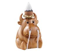 Soporte de incienso de reflujo, soporte de cono de incienso, difusor de madera con diseño de con aroma relajante, accesorio zen para meditación y del estrés, decoración de aromaterapia