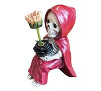 Soporte de incienso - de resina de calavera - Bandeja de quemador de varillas de incienso - para sala de estar, dormitorio, oficina, estudio, altar, mesa, meditación, yoga, lectura