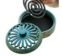 Soporte de incienso, elegante repelente de moscas de cerámica de incienso, bobina de cerámica, control de asiento, decoración zen para camping, spa, meditación, al aire libre, yoga, cocina, sala de