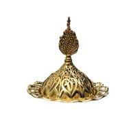 Soporte de incienso grande de metal hueco cono de torre, base de incienso, decoración de sala, soporte de incienso para interior para meditación quemador de incienso de reflujo(A)