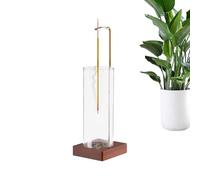 Soporte de incienso para sticks - Fireproof Glass Incense Burner 9 x 8 x 27,5 cm | Anti-Ash Flying Incenśe Stick Holder with Removable Glass Cover | for Yoga Spa Meditation Relaxation Home Decor Use
