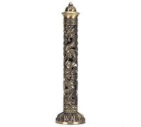 Soporte de Incienso Quemador Palo Vertical Quemador de Incienso Tono de Bronce Incienso de Dragón Fénix Soportes de Incienso Adornos Artesanales de Alivio Decoración de la Sala de