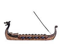 Soporte de Incienso Retro Dragon Boat para Palos, Quemador de Incienso Chino de Resina de 9, 5x5x2 Pulgadas, Quemador Decorativo para el hogar, Yoga y meditación