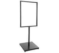 Soporte de información, expositor, color negro, tope de cliente, extraíble, soporte de alta publicidad para carteles y publicidad, 90 x 65 cm