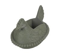 Soporte de jabón espumoso en forma de pollo con maceta para decoración de patio trasero, huevos y gallinas ponedoras