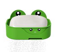 Soporte de jabón para platos de rana, bandejas de baño para mostrador, suministros de baño, bandeja de fregadero de cocina, sin perforaciones, drenaje rápido para ducha, cocina