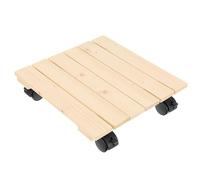 Soporte de jardín con ruedas para plantas, macetas de 30 x 30 x 7,5 cm - Madera de pino de alta calidad (30 x 30 x 7,5 cm)