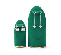 Soporte de joyería 2 uds soporte for pendientes exhibición de joyería for terciopelo verde soportes al por menor, organizador accesorios fotografía for espectáculo Organizador de Joyas