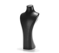 Soporte de joyería Busto de exhibición joyería negra Soporte collar cuero Cadena busto Decoración y presentación for espectáculo Organizador de Joyas(Medio)