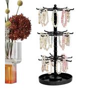 Soporte de joyería de 3 niveles, soporte giratorio de 3 niveles, soporte de exhibición de collares, pulseras, llaves, anillos, hogar, apartamento, tocador, mujeres y niñas