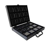 Soporte de joyería de aleación de aluminio resistente para viajes con diseños para un almacenamiento seguro de objetos de valor en el camino, almacenamiento de piedras preciosas con cerradura