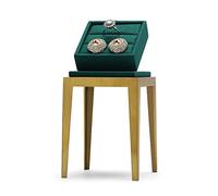 Soporte de joyería Soporte de exhibición anillo metal colgante joyería Organizador almacenamiento pedestales, Terciopelo verde Organizador de Joyas(B)