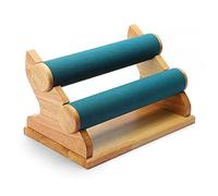 Soporte de joyería Soporte for pulsera con estantes de 2 niveles, soportes exhibición joyas terciopelo, organizador barra en T for reloj, brazaletes y pulseras Organizador de Joyas(A)