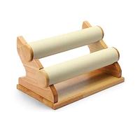 Soporte de joyería Soporte for pulsera con estantes de 2 niveles, soportes exhibición joyas terciopelo, organizador barra en T for reloj, brazaletes y pulseras Organizador de Joyas(B)