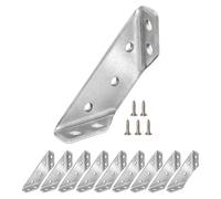 Soporte de junta para muebles, acero inoxidable, ajuste rápido, soporte de esquina, conector de ángulo recto resistente, incluye tornillos para cajones, armarios, mesas, sillas, montaje de bricolaje