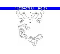 Soporte de la pinza de freno 11.0230-0783.1 ATE para VW AUDI