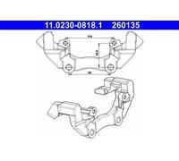 Soporte de la pinza de freno 11.0230-0818.1 ATE para VOLVO FORD