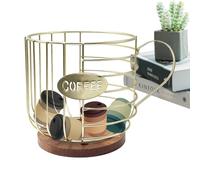 Soporte de la vaina de café - Organizador de la estación de café, Cafe Lounge Accessories | Pantalla de almacenamiento de copa de encimeras multifuncionales, estante de vaina para la configuración de