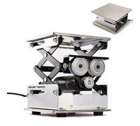 Soporte de laboratorio de acero inoxidable,plataforma elevadora eléctrica remota,capacidad de carga de 10kg,elevación rápida de 60s, baja vibración, for escuelas y laboratorios(200x200MM)