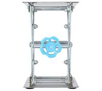 Soporte de laboratorio manual ajustable de acero inoxidable, plataforma elevadora de laboratorio, altura regulable de 45 mm a 150 mm con volante manual para física, química y