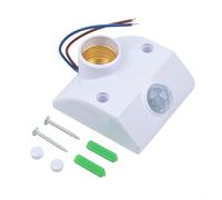 Soporte de lámpara de plástico con sensor de cuerpo humano AC110 240 V para bombillas E27 con rango de detección de 120 grados y brillo ajustable para un control de iluminación eficiente (B)