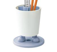 Soporte de lápiz organizador de escritorio: taza de lápiz giratoria con 4 ranuras | Suministros de papelería Soporte de cepillo de maquillaje 360 Grados Estudiante Estudiante Descripción del maestro
