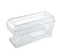 Soporte de latas para nevera, estante de almacenamiento automático de bebidas con tapa, organizador de latas de soda de cerveza para refrigerador, cocina y despensa.
